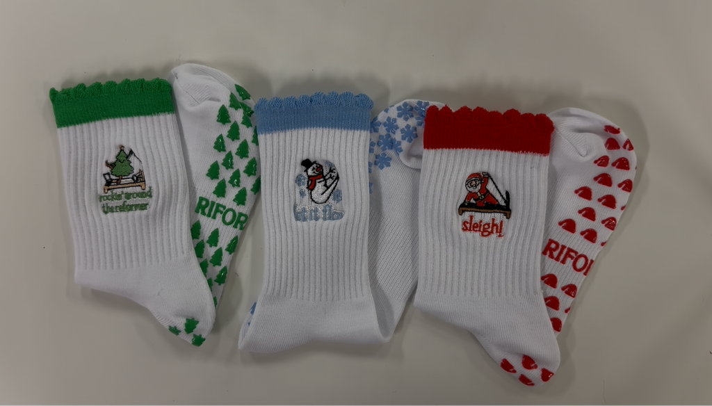Let It Flow – Snowman Pilates Grip Socks
