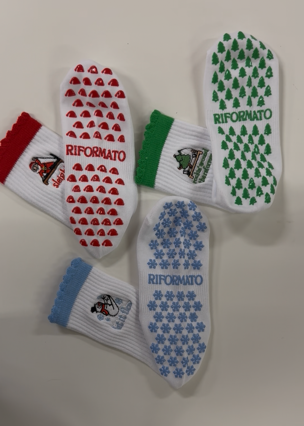 Let It Flow – Snowman Pilates Grip Socks